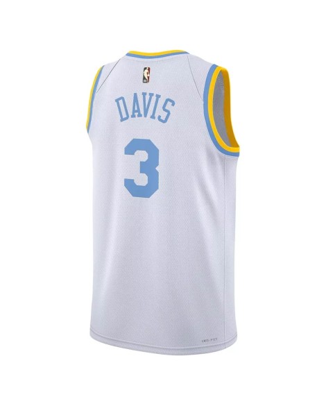 Nike Herren Nike Weiß 2022/23 Los Angeles Lakers Anthony Davis No. 3 Swingman Shirt mit Classic Edition