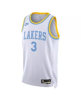 Nike Herren Nike Weiß 2022/23 Los Angeles Lakers Anthony Davis No. 3 Swingman Shirt mit Classic Edition