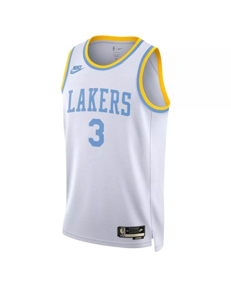 Nike Herren Nike Weiß 2022/23 Los Angeles Lakers Anthony Davis No. 3 Swingman Shirt mit Classic Edition