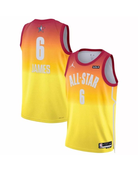Herren LeBron James No. 6 Jordan Brand Orange 2023 NBA All Star Game Swingman Trikot