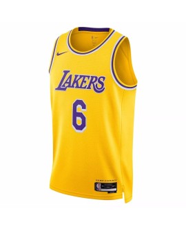 Los Angeles Lakers LeBron James No. 6 Herren Nike Gold 2022/23 Swingman Shirt mit Icon Edition