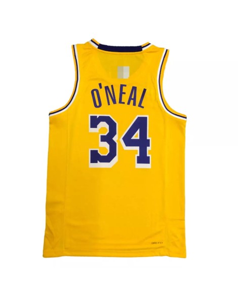 Los Angeles Lakers Shaquille O'Neal Swingman Herren No. 34 Gold Medal 2021 Diamond Shirt mit Icon Edition