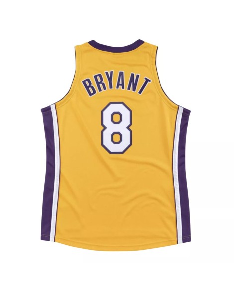 Los Angeles Lakers Mitchell&Ness Nr. 8 Kobe Bryant gelbes Hartholztrikot, 1999-00 Heimfinale