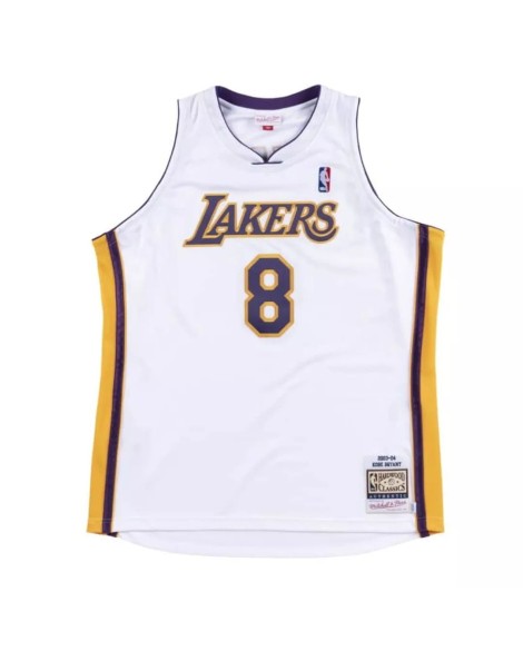 Los Angeles Lakers Kobe Bryant No. 8 Mitchell&Ness Herren Weiß 2003-04 Hartholz Classic Jersey