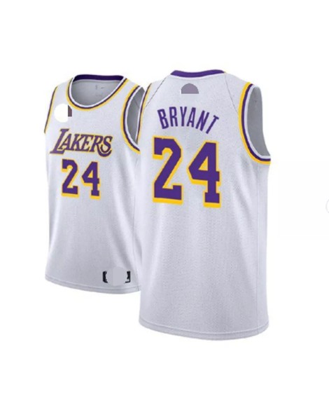 Los Angeles Lakers No. 24 Kobe Bryant Weißes Swingman Herren Sweatshirt tempeAssociation Edition