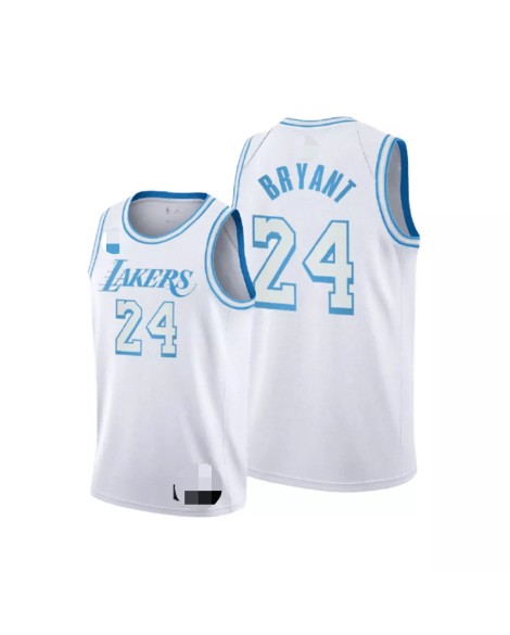 Los Angeles Lakers Kobe Bryant No. 24 Herren Weißes 2020/21 Swingman Jersey