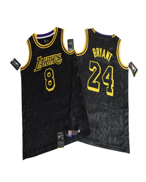 Kobe Bryant Herren Los Angeles Lakers No. 8 und No. 24 Schwarze Swingman Trikots