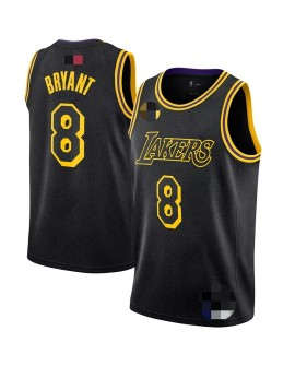 Los Angeles Lakers Kobe Bryant No. 8 Herren Schwarzes Swingman Shirt mit City Edition