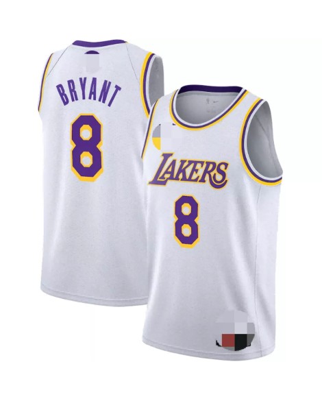 Los Angeles Lakers Kobe Bryant No. 8 Weißes Swingman Herren Shirt mit Association Edition