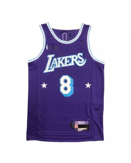 Los Angeles Lakers Kobe Bryant No. 8 Lila 2021/22 Diamond Swing Herrenhemd