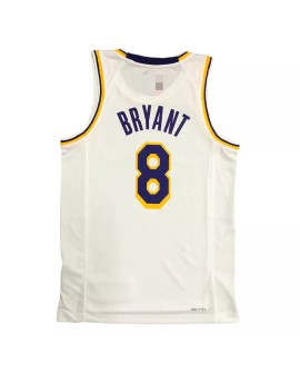 Los Angeles Lakers Kobe Bryant No. 8 White Diamond Herren Swingman Jersey mit Icon Edition