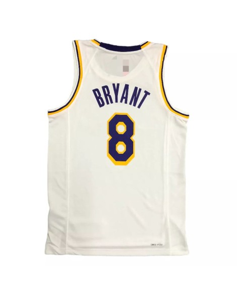 Los Angeles Lakers Kobe Bryant No. 8 White Diamond Herren Swingman Jersey mit Icon Edition