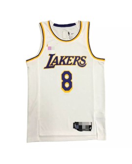 Los Angeles Lakers Kobe Bryant No. 8 White Diamond Herren Swingman Jersey mit Icon Edition