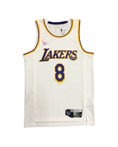 Los Angeles Lakers Kobe Bryant No. 8 White Diamond Herren Swingman Jersey mit Icon Edition