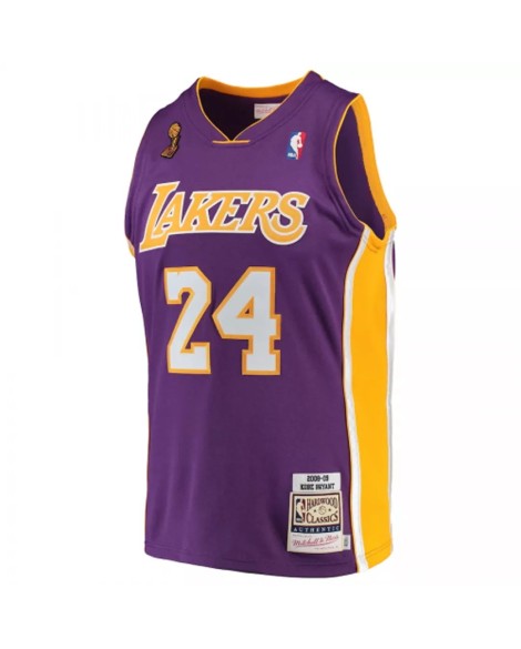 Los Angeles Lakers Herren Highway Finals Kobe Bryant No. 24 Mitchell und Nice Lila 08-09 Hartholz Jersey