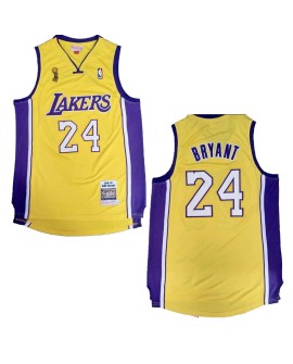 Herren NBA Swingman 2008/09 Bryant No. 24 Mitchell and Nice Los Angeles Lakers Trikots, gelb