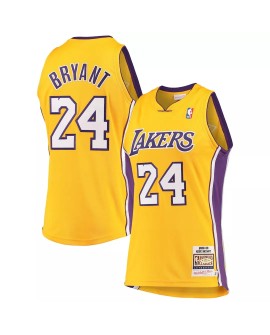 Kobe Bryant No. 24 Mitchell and Nice Gold Medal 2008/09 Los Angeles Lakers NBA Swingman Herrenhemd