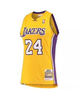 Kobe Bryant No. 24 Mitchell and Nice Gold Medal 2008/09 Los Angeles Lakers NBA Swingman Herrenhemd