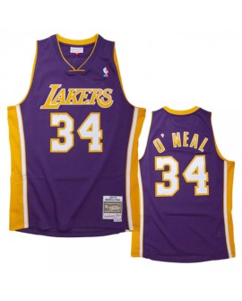 NBA Swingman Los Angeles Lakers O'Neal 34 Mitchell&Ness Purple 1999/00 Trikot für Herren