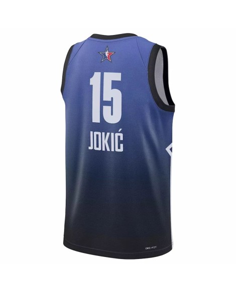 Nikola Jokic Jordan Brand Herren 2023 NBA All Star Game Blau Swingman Shirt