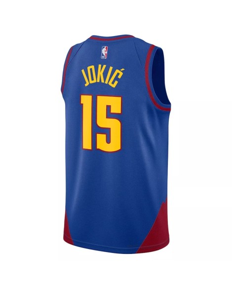 Denver Nuggets Nikola Jokic #15 Jordan Brand Blue Herren 2022/23 Swingman Trikot – Statement Edition