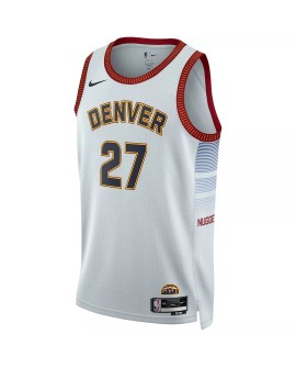 Herren Nike Swingman Trikot Nummer 27 Jamal Murray Nummer 27 Denver Nuggets weiß 22/23 City Edition