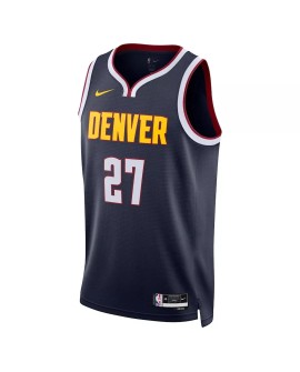 Denver Nuggets No. 27 Jamal Murray Nike Navy 2022/23 Herren Swingman Shirt mit Icon Edition