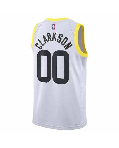 Herren Nike White 2022/23 Swingman Utah Jazz Jordan Clarkson 00 Trikot mit Association Edition