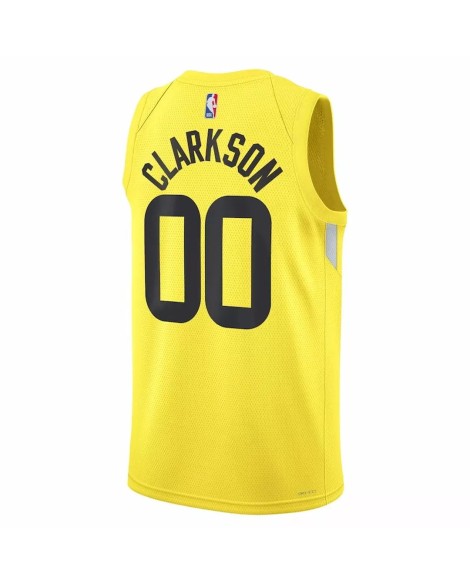 Herren Utah Jazz Jordan Clarkson No. 00 Nike Gold 2022/23 Swingman Trikot mit Icon Version