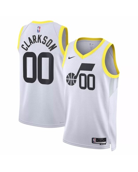 Herren Nike White 2022/23 Swingman Utah Jazz Jordan Clarkson 00 Trikot mit Association Edition