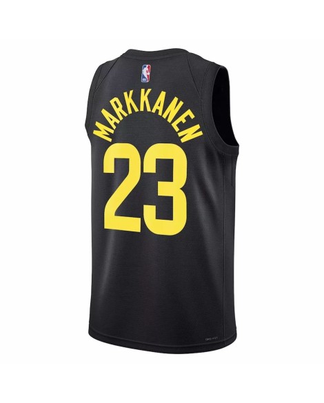 Swingman Utah Jazz Lauri Markkanen No. 23 Jordan Brand 2022/23 Men's Black Shirt für Herren