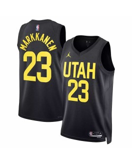 Swingman Utah Jazz Lauri Markkanen No. 23 Jordan Brand 2022/23 Men's Black Shirt für Herren