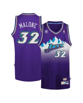 Herren NBA Swingman Utah Jazz Karl Malone 32 Adidas Purple 1996/97 Trikot