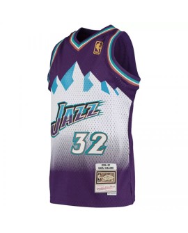 1996/97 Herren NBA Swingman Utah Jazz Karl Malone 32 Mitchell&Ness lila Trikot