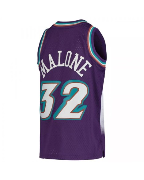 1996/97 Herren NBA Swingman Utah Jazz Karl Malone 32 Mitchell&Ness lila Trikot