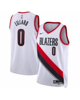 Damian Lillard Portland Trail Blazers Swingman Herren Weiß 22/23 Badeanzug mit Assoziation Edition