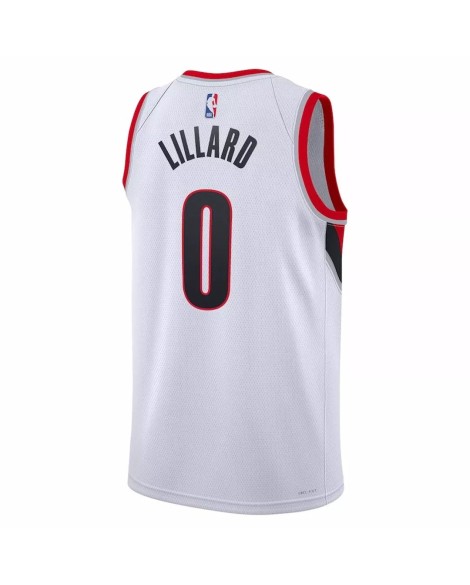 Damian Lillard Portland Trail Blazers Swingman Herren Weiß 22/23 Badeanzug mit Assoziation Edition