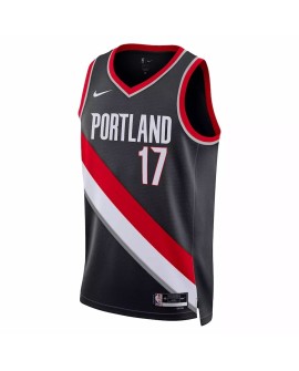 Herren Portland Trail Blazer Shadedon Sharpe 17 Black 2022/23 Swingman Jersey bIcon Edition