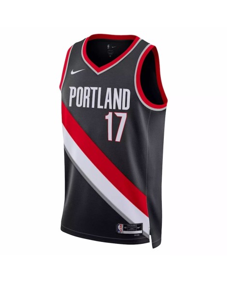 Herren Portland Trail Blazer Shadedon Sharpe 17 Black 2022/23 Swingman Jersey bIcon Edition