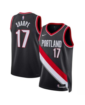 Herren Portland Trail Blazer Shadedon Sharpe 17 Black 2022/23 Swingman Jersey bIcon Edition