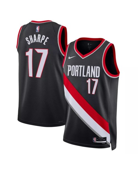 Herren Portland Trail Blazer Shadedon Sharpe 17 Black 2022/23 Swingman Jersey bIcon Edition