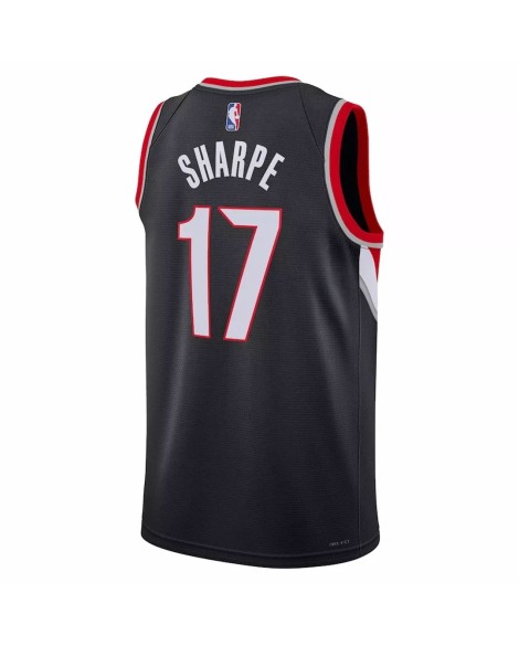 Herren Portland Trail Blazer Shadedon Sharpe 17 Black 2022/23 Swingman Jersey bIcon Edition