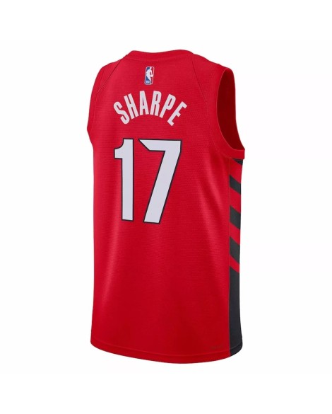 Men's Swingman Portland Trail Blazers Shadedon Sharpe 2022/23 Red Jordan 17 Shirt für Herren
