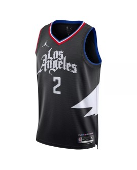 Kawhi Leonard No.2 Jordan Brand Schwarz 2022/23 Herren Swingman LA Clippers Jersey Disclaimer Edition