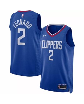 Nike Royal 2022/23 Herren Swingman La Clippers Kawhi Leonard No.2 Shirt mit Icon Edition