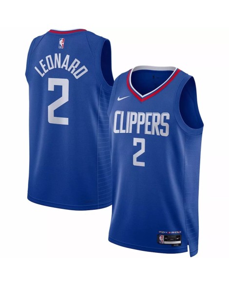 Nike Royal 2022/23 Herren Swingman La Clippers Kawhi Leonard No.2 Shirt mit Icon Edition