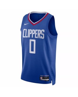 Nike Royal 2022/23 Swingman Herren Nike Russell Westbrook Clippers No. 0 Shirt mit Icon Edition
