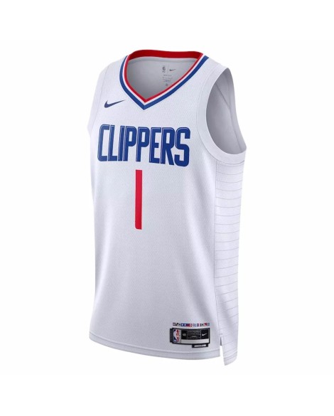 Herren Nike Swingman La Clippers Reggie Jackson No.1 Weiß 2022/23 Association Edition