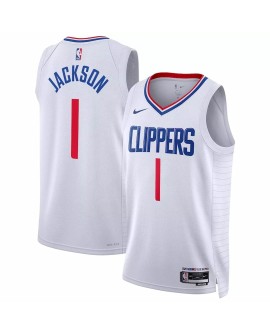 Herren Nike Swingman La Clippers Reggie Jackson No.1 Weiß 2022/23 Association Edition