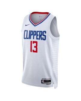 Herren Nike Swingman La Clippers Paul George No. 13 White 2022/23 Association Edition